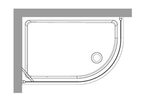 Przejdź do produktu Kabina prysznicowa Retro 80x120 cm półokrągła asymetryczna z profilami bronzo Kerasan 9137T3