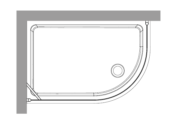 Kabina prysznicowa Retro 80x120 cm półokrągła asymetryczna z piaskowanym szkłem Kerasan 9137S0 chrom