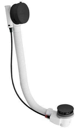 Przejdź do produktu Zestaw odpływowy z korkiem automatycznym, długość 975mm, korek 72mm, czarny mat