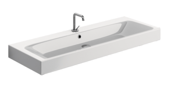 Umywalka naszafkowa 100x45 cm Kerasan Cento 358301 biały połysk