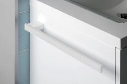 BELLA wieszak na ręcznik na bok szafki 400x25x70mm, biały