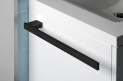 BELLA wieszak na ręcznik na bok szafki 400x25x70mm, czarny mat