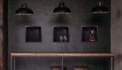 Półka łazienkowa wnękowa do zabudowy 30x30x7 cm ze stali nierdzewnej Balneo Wall-Box One czarny