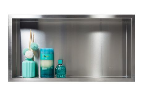 Przejdź do produktu Półka łazienkowa wnękowa do zabudowy 60x30x10 cm ze stali nierdzewnej Balneo Wall-Box One