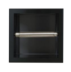 Półka podajnik do papieru toaletowego do zabudowy 17x17x9 cm Balneo Wall-Box Paper 1 stal nierdzewna czarny