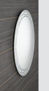 RINGO lustro z podświetleniem LED i wzorem, okrągłe, średnica 80cm