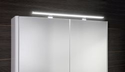 LUCIE szafka z lustrem z oświetleniem LED, 106x70x17cm, biała