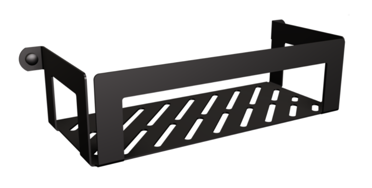 Kosz prysznicowy ścienny prostokątny 29x6x10 cm Andex Technic 328/NG czarny mat