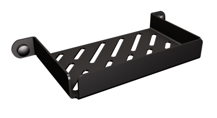 Ażurowa mydelniczka 16x2x8 cm czarny mat Andex Technic 307/NG