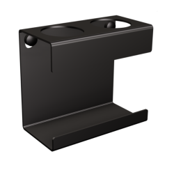 Uchwyt na dwie szczoteczki elektryczne 10x9x5 cm czarny mat Andex Technic 355/NG