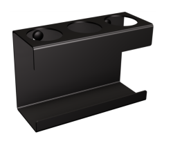 Uchwyt na trzy szczoteczki elektryczne 13x9x5 cm czarny mat Andex Technic 336/NG