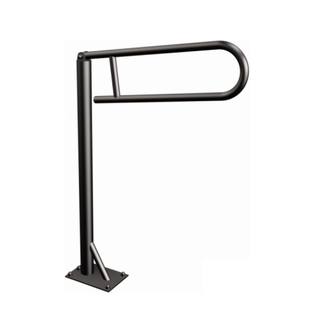 Przejdź do produktu Uchwyt podłogowy uchylny dla osób niepełnosprawnych 63x86 cm czarny mat ANDEX 811NG