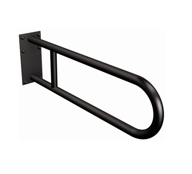 Uchwyt półokrągły stały dla osób niepełnosprawnych 60 cm czarny mat ANDEX 819NG