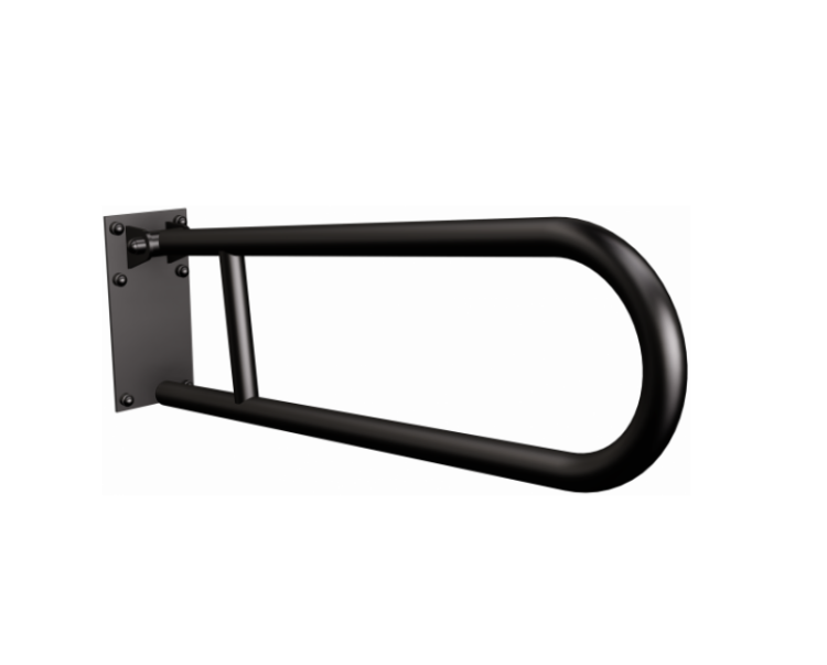 Uchwyt półokrągły uchylny dla osób niepełnosprawnych 60 cm czarny mat ANDEX 820NG