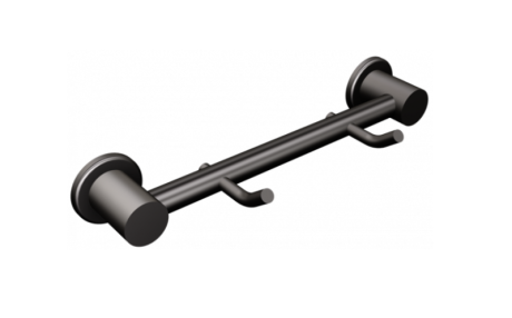 Przejdź do produktu Wieszak 2-hakowy na ręczniki 19 cm czarny mat ANDEX 510/NG