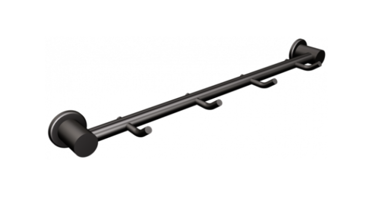 Wieszak 4-hakowy na ręczniki 34 cm czarny mat ANDEX 512/NG