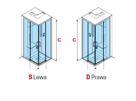 Przejdź do produktu Kabina multifunkcyjna z hydromasażem 120x218x90 cm Novellini Skill A SKIA299DM1F-1AN0 biały połysk/błękitny