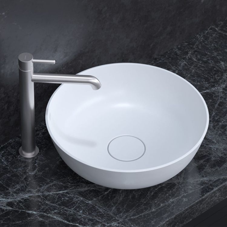 SILK umywalka nablatowa Marble+, ø40 cm