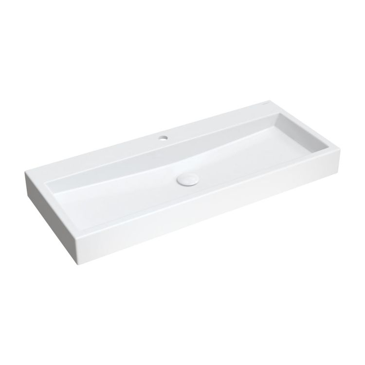 THASOS umywalka nablatowa/wisząca Marble+, 100 x 42 cm