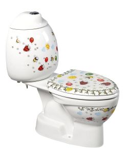 KID WC kompakt dla dzieci,dolny odpływ, kolorowy sitodruk