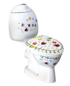 KID WC kompakt dla dzieci, tylny odpływ, kolorowy sitodruk