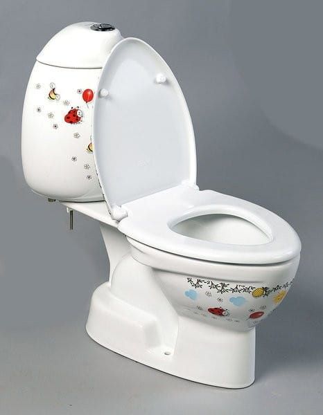KID WC kompakt dla dzieci, tylny odpływ, kolorowy sitodruk