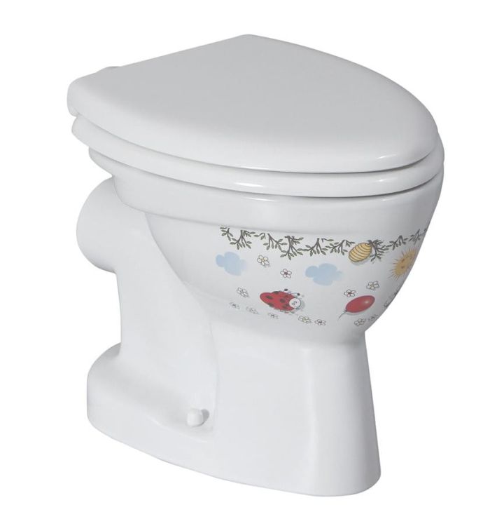 KID misa WC, tylny odpływ, kolorowy sitodruk