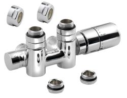 TWIN COMBI zestaw przyłączeniowy termostatyczny środkowy, rozstaw 50 mm, prawy, chrom