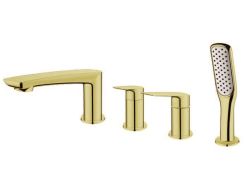 Bateria wannowa 4-otworowa w złotym kolorze Vedo Desso Oro VBD4040/ZL