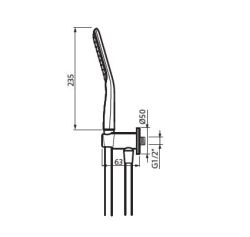 Złoty zestaw prysznicowy słuchawka prysznicowa z wężem w złotym kolorze Vedo Desso Oro VBD4126/ZL