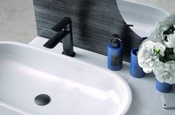 Bateria umywalkowa 16 cm z korkiem klik-klak czarny mat Vedo Aletta VBA5001/C/CZ