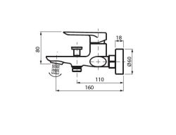 Bateria wannowa korpus Vedo Aletta Nero VBA5006/CZ czarny mat