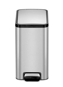 ECOSLIM kosz na śmieci z pedałem 8l, Soft Close, stal nierdzewna szczotkowana