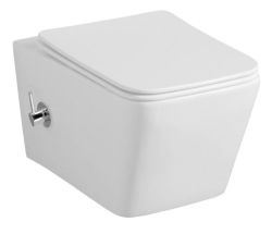 PORTO WC wiszące Rimless, z prysznicem bidetowym i baterią, 36x52 cm, biały