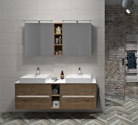Przejdź do produktu ODETTA szafka wisząca dolna 20x50x43,5cm, biały połysk