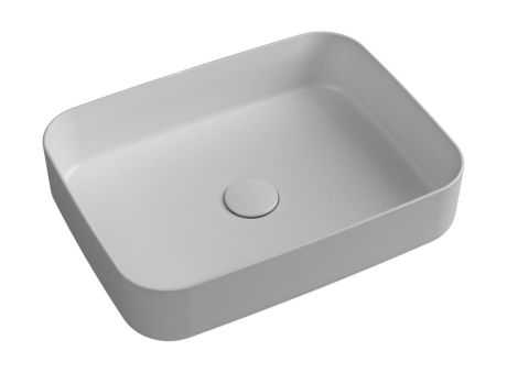 Przejdź do produktu INFINITY RECTANGLE umywalka ceramiczna nablatowa 50x36cm, biała