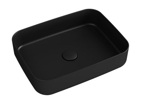 Przejdź do produktu INFINITY RECTANGLE umywalka ceramiczna nablatowa, 50x36cm, czarny mat