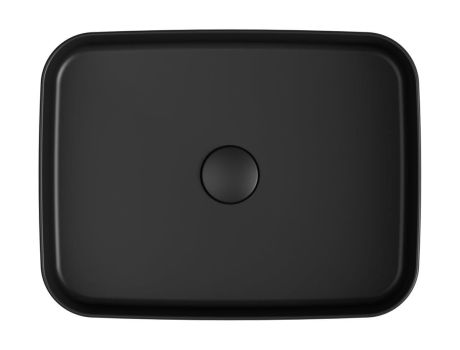 Przejdź do produktu INFINITY RECTANGLE umywalka ceramiczna nablatowa, 50x36cm, czarny mat