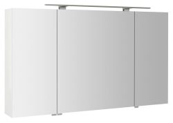 MIRRÓ szafka z lustrem, oświetlenie LED, 120x70x16cm, 3 drzwiczki,biała