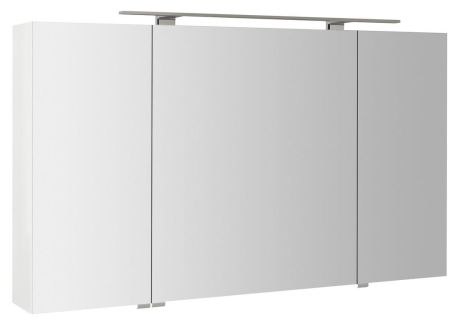 Przejdź do produktu MIRRÓ szafka z lustrem, oświetlenie LED, 3 drzwiczki, 120x70x16cm, biała
