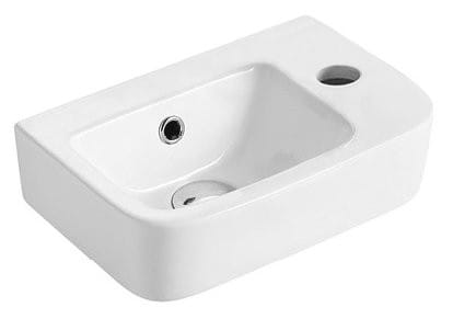 GERDA umywalka ceramiczna 37x14x24,5cm, prawa