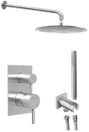 Przejdź do produktu MINIMAL zestaw prysznicowy z baterią podtynkową, 2 wyjścia, stal nierdzewna mat