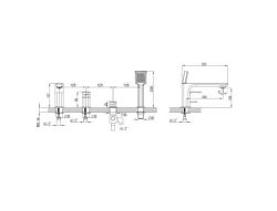 APURE bateria wannowa 4-otworowa AP2232CR
