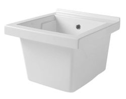 Zlew ceramiczny z szafką i syfonem w zestawie