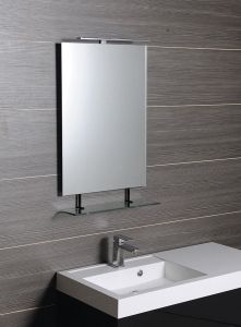 WEGA lustro z półką 500x800mm, czarny mat