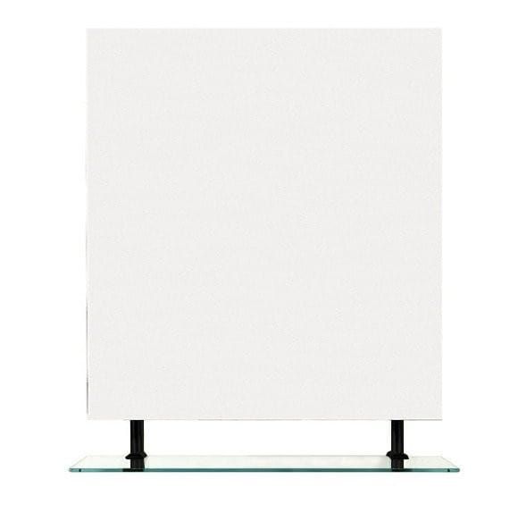 WEGA lustro z półką 800x800mm, czarny mat