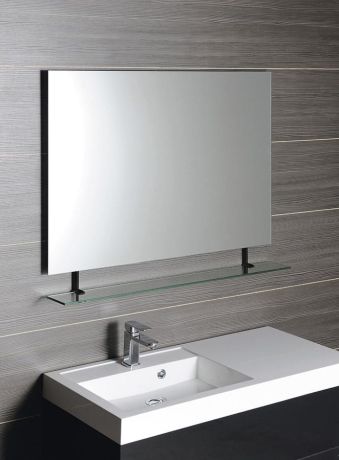 Przejdź do produktu WEGA lustro z półką 90x80cm, czarny mat
