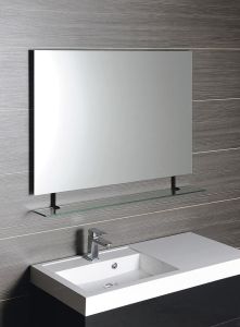 WEGA lustro z półką 1000x800mm, czarny mat