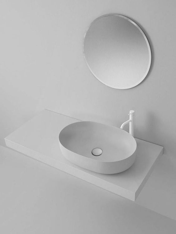 NOLITA umywalka ceramiczna 60x45cm, owalna