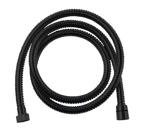 POWERFLEX wąż prysznicowy spiralny, 150cm, czarny mat